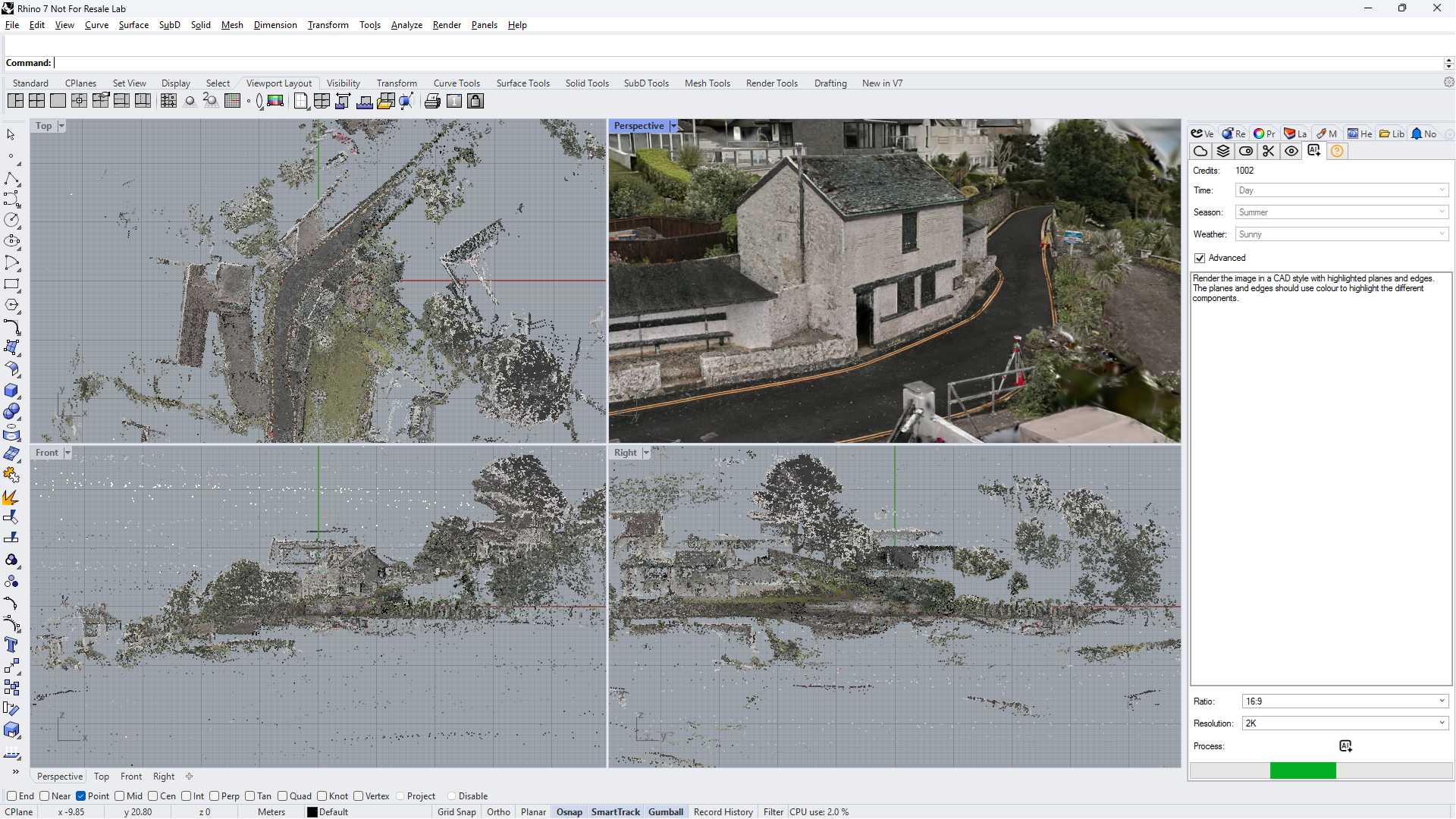Rhino CAD plugin with Arena Intelligence AI processing