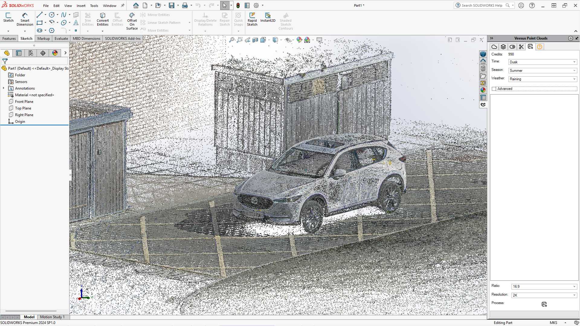 SolidWorks CAD plugin with Arena Intelligence AI panel